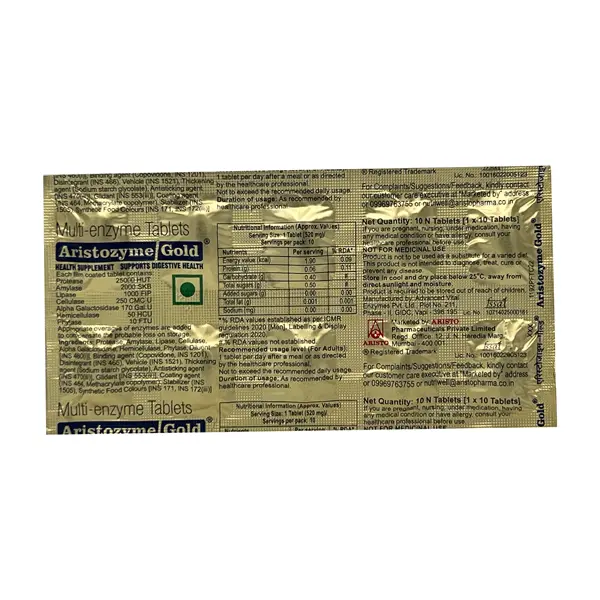 Aristozyme Gold Tablet 10s