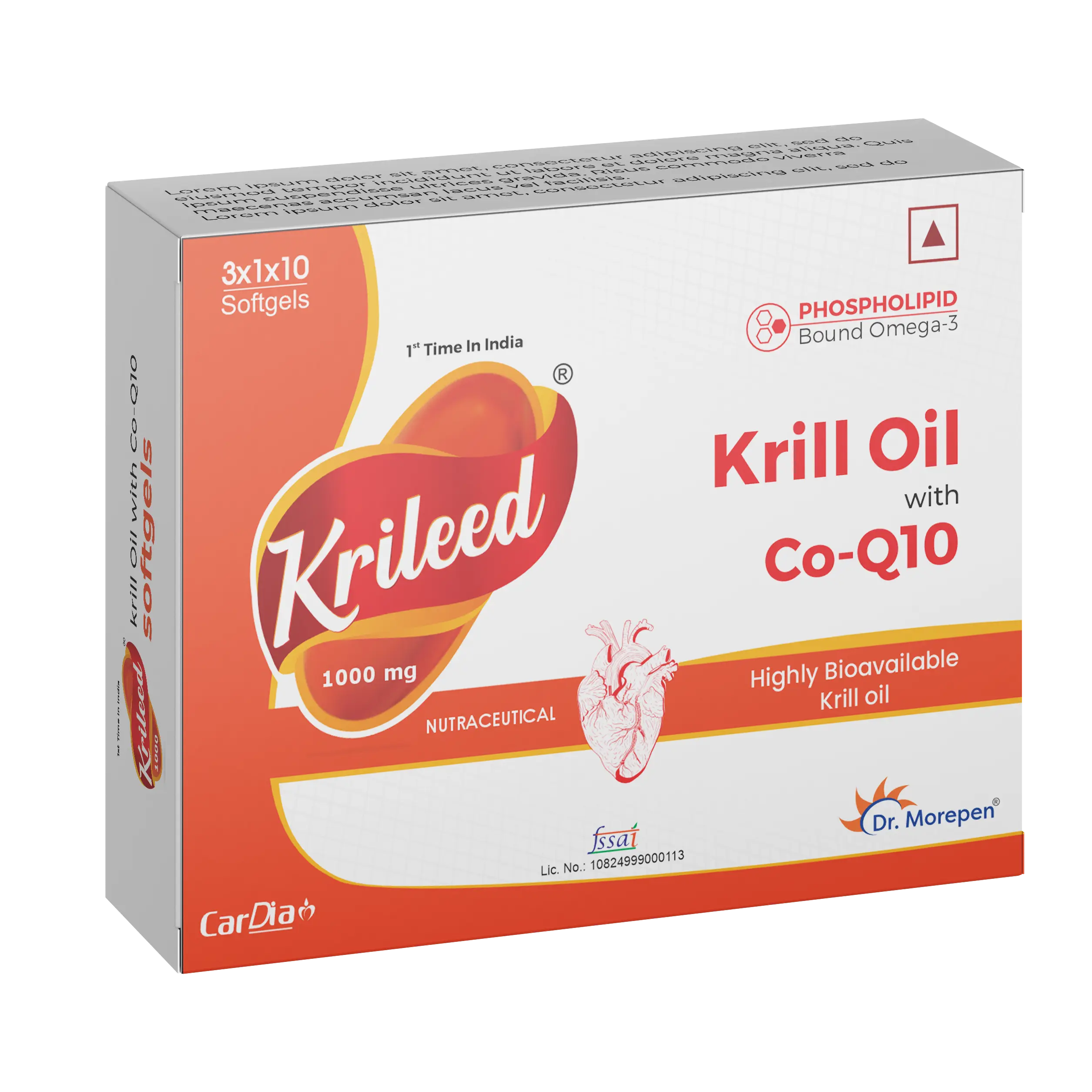 Krileed Coq10 1000mg Softgel Capsules 10s