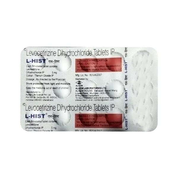 L Hist 5mg Tablet 15s