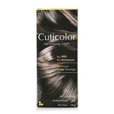 Cuticolor Hair Coloring Dark Brown Hair Color Cream 1 Kit
