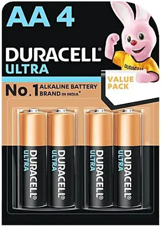 Duracell Ultra Alkaline AA Batteries 4 Count