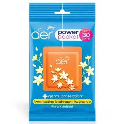 Godrej Aer Power Pocket Floral Delight Bathroom Fragrance 10 Gm