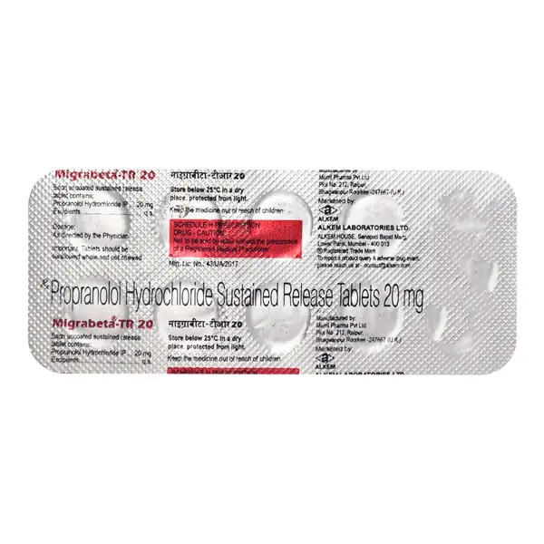 Migrabeta TR 20mg Tablet 10s