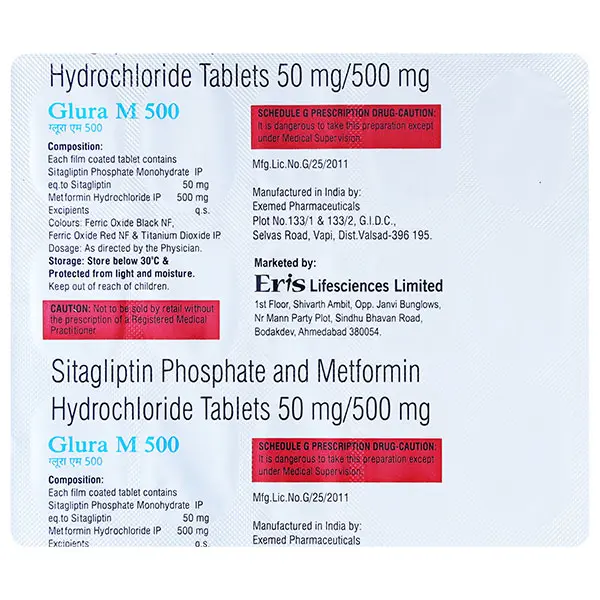 Glura M Tablet 500mg 15s