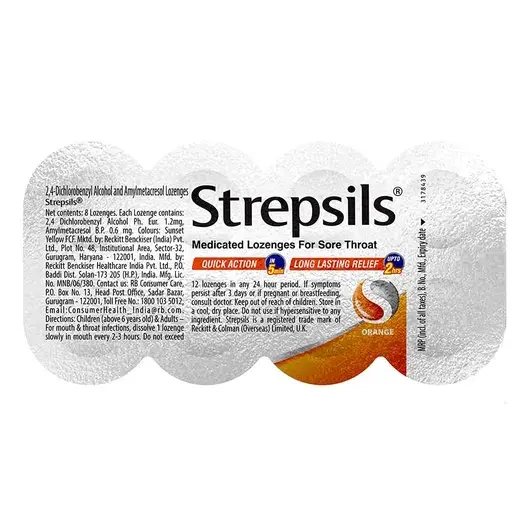 Strepsils Lozenges Orange 8s
