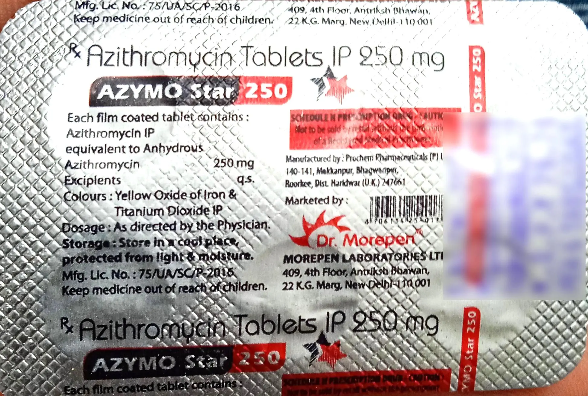 Azymo Star 250 Tablet
