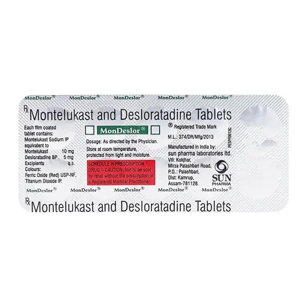 Mondeslor Tablet Desloratadine 5mg + Montelukast 10mg