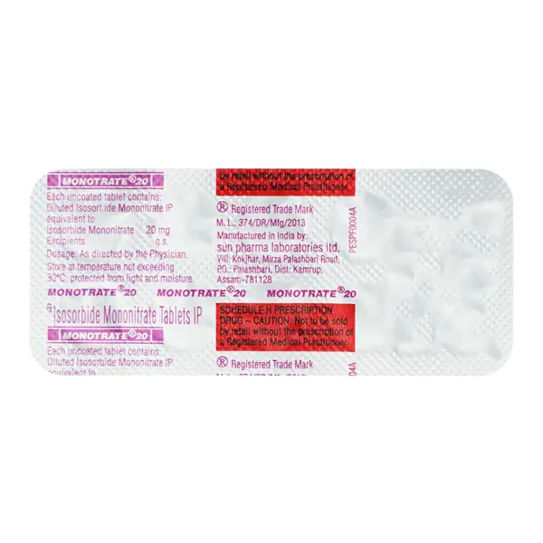 Monotrate Tablet 20mg 10s