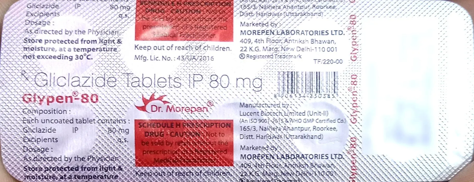 Glypen 80mg Tablet