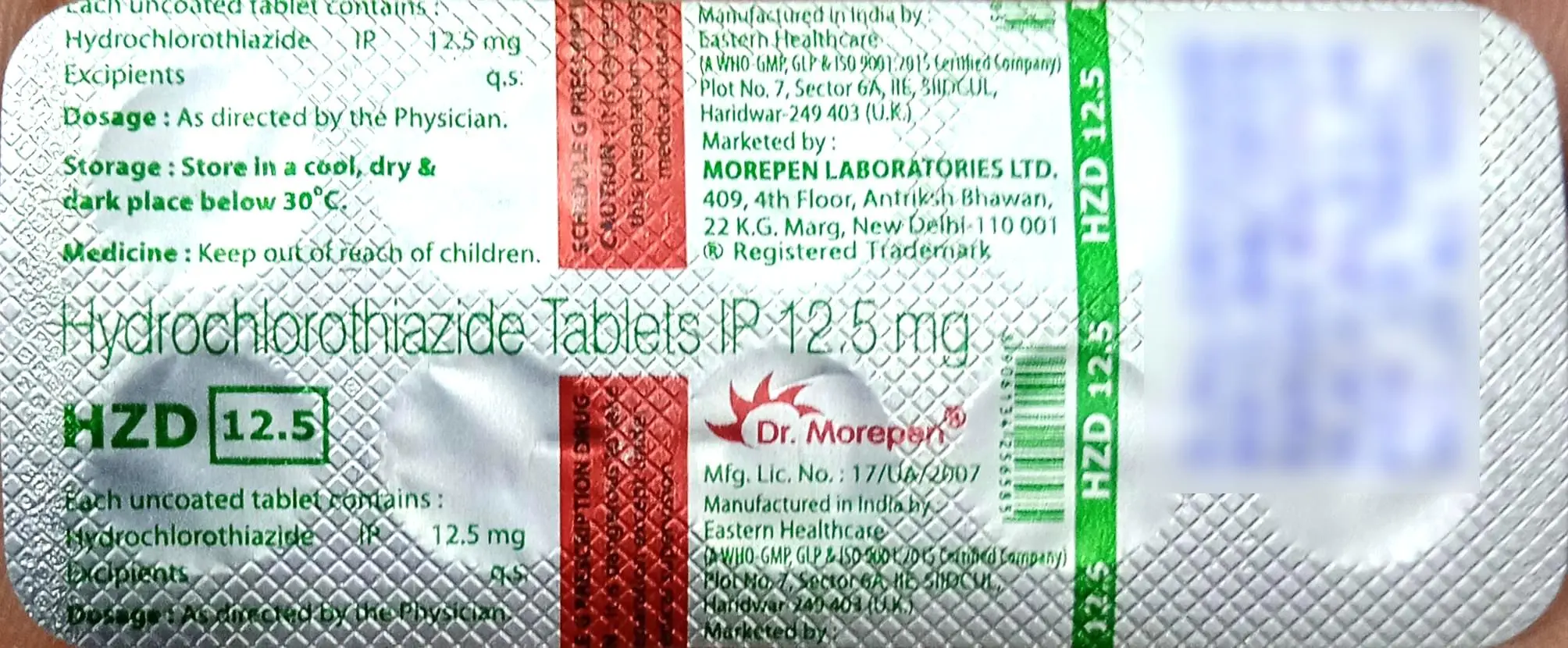 Hzd 12.5 Tablet 10s