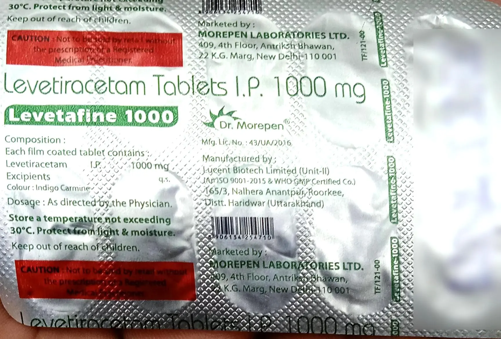 Levetafine 1000 Tablet 10s