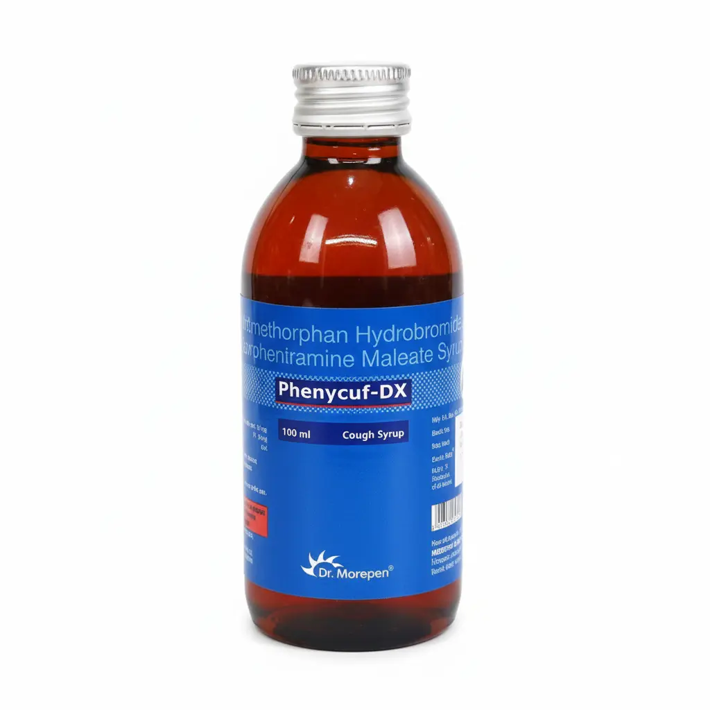 Phenycuf DX Syrup Dextromethorphan 10mg + Chlorpheniramine 2mg