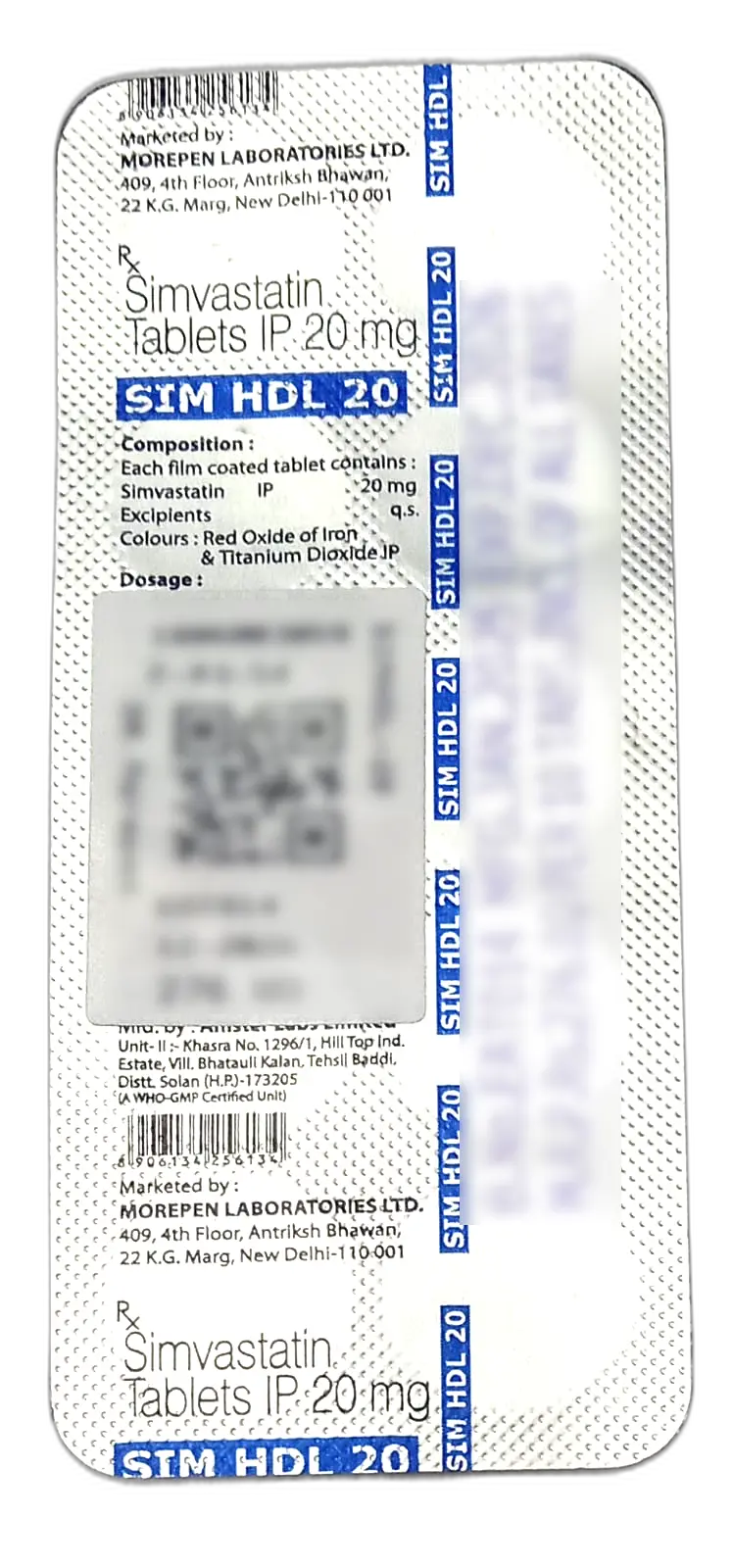 Sim Hdl 20 Tablets 10s