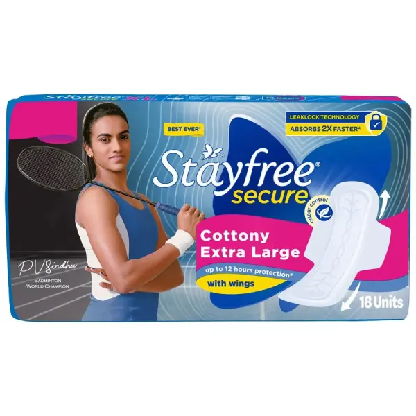 Stayfree Secure Sanitary Pads XL Wings