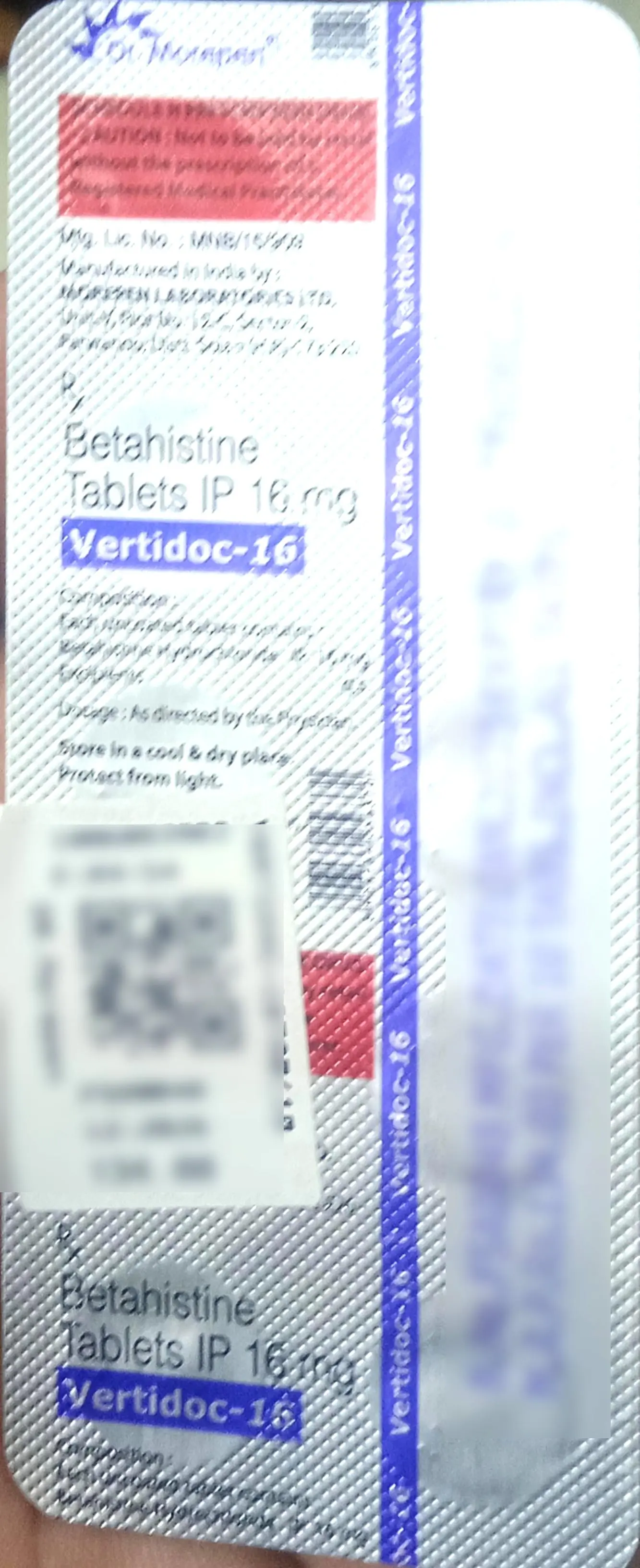 Vertidoc 16 Tablet