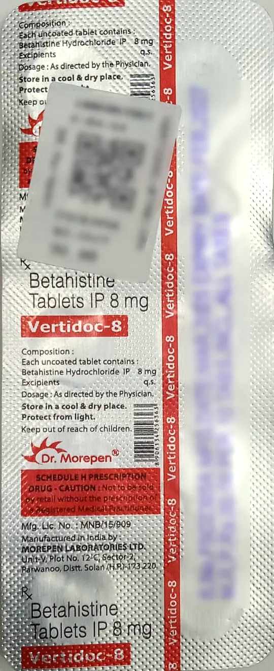 Vertidoc 8 Tablet 10s