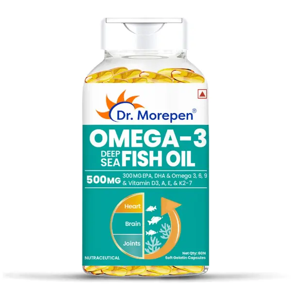Dr. Morepen Omega 3 Fish Oil 500mg Softgel Capsules