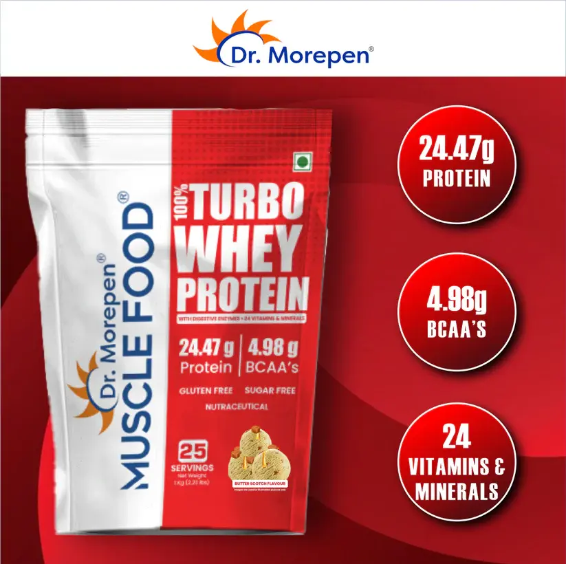 Dr. Morepen Turbo Whey Butter Scotch With Caramel Crunchies 1kg