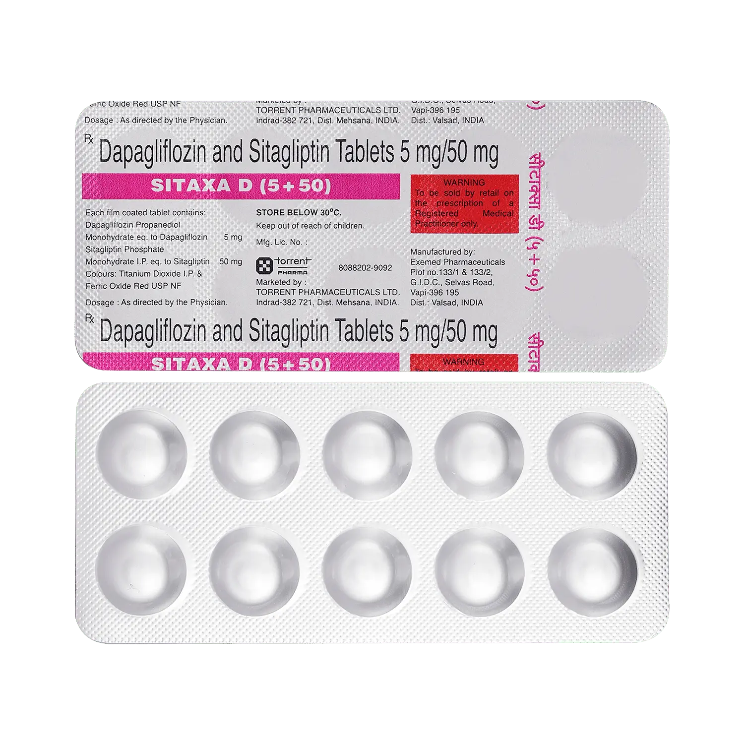 Sitaxa D 5+50mg Tablet 10s