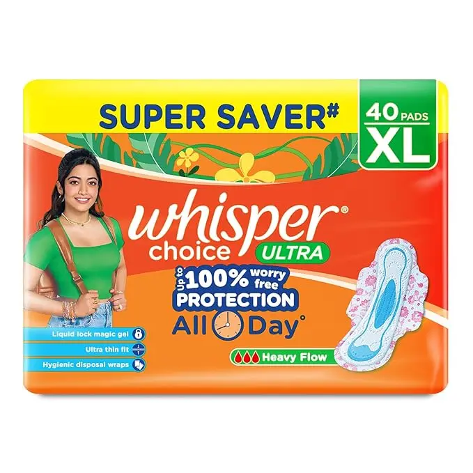 Whisper Choice Ultra Sanitary Pads XL 40s