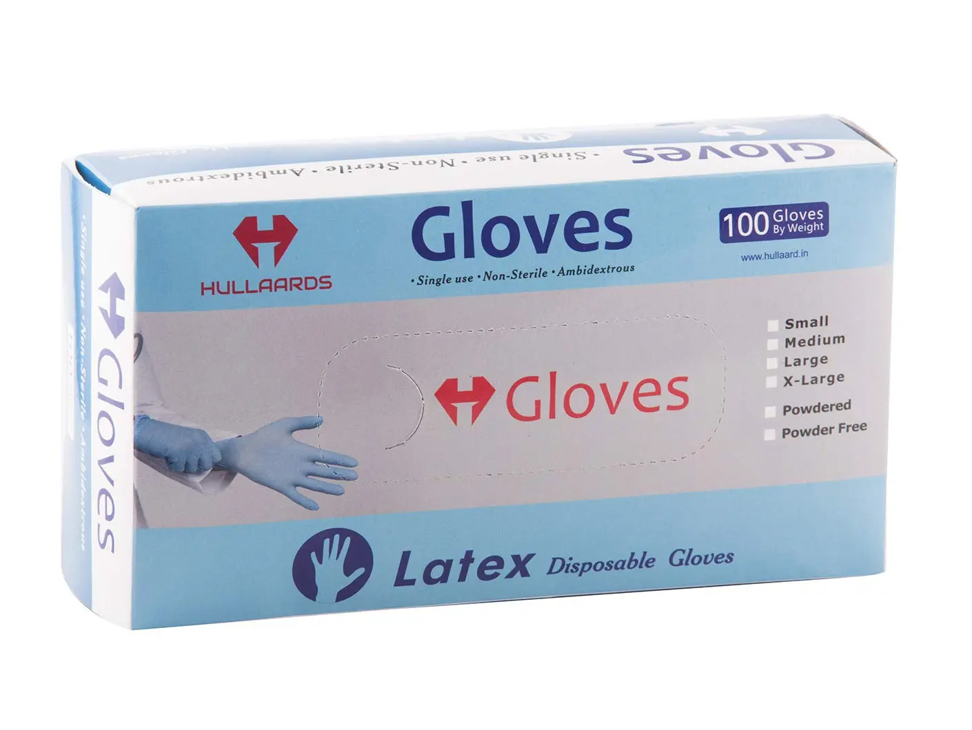 HULLAARDS GLOVES LARGE LATEX 100s