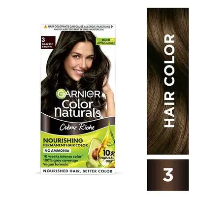 Garnier Color Naturals Hair Color 3 Darkest Brown 70 Ml 1S