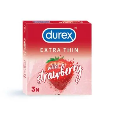 Durex Extra Thin Condom Wild Strawberry