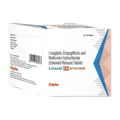 Linacip EM Tab 5/10/1000 Mg Er 10S