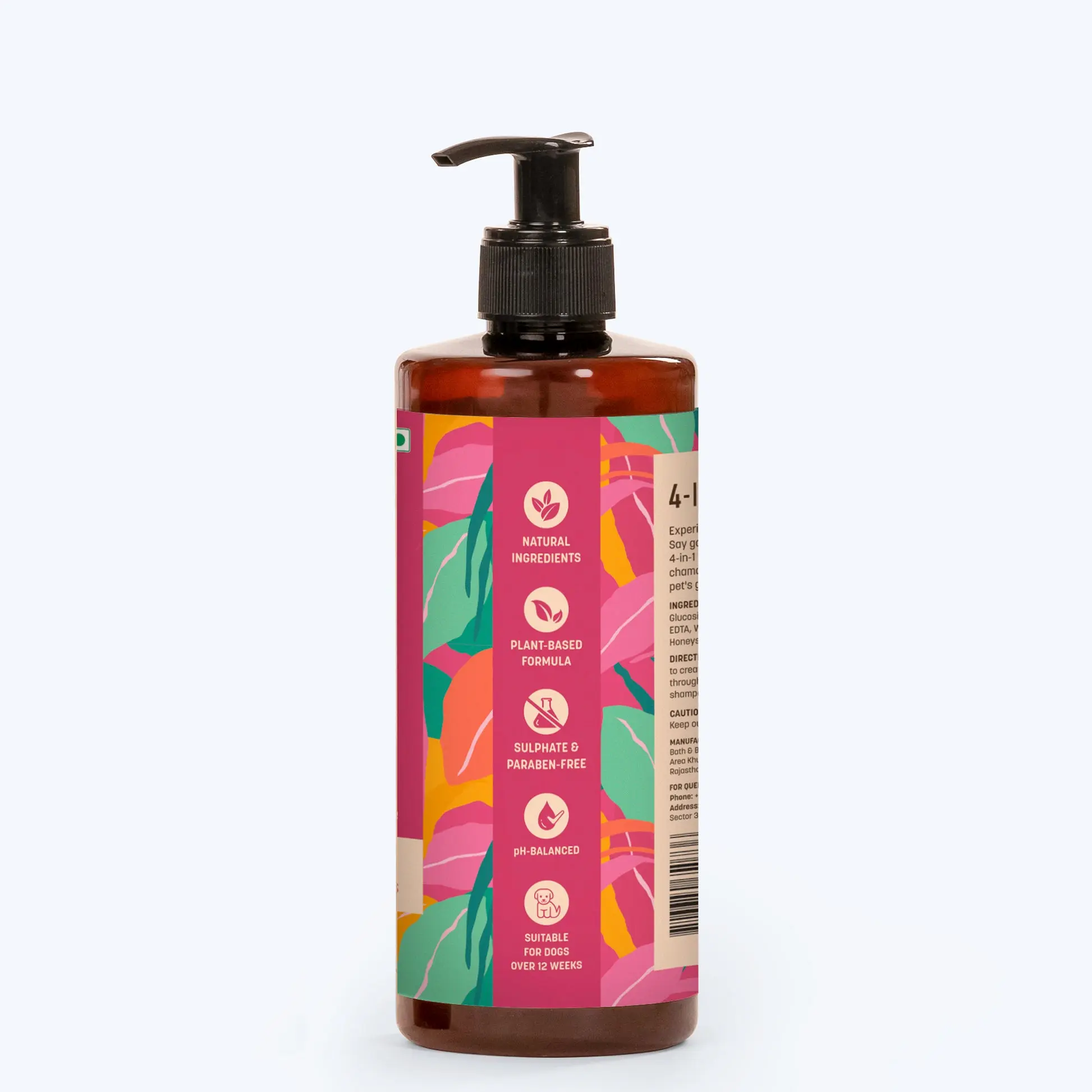 HUFT 4 In 1 Shampoo & Conditioner For Dogs Over 12 weeks Honeysuckle & Chamomile 200 ml