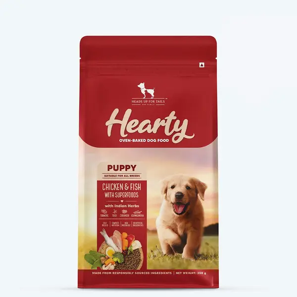 HUFT Hearty Oven Baked Chicken & Fish With Superfoods Puppy Dry Food All Breed 250 gm