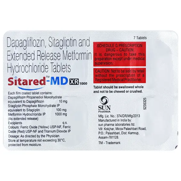 Sitared MD XR 1000mg Tablet 7s