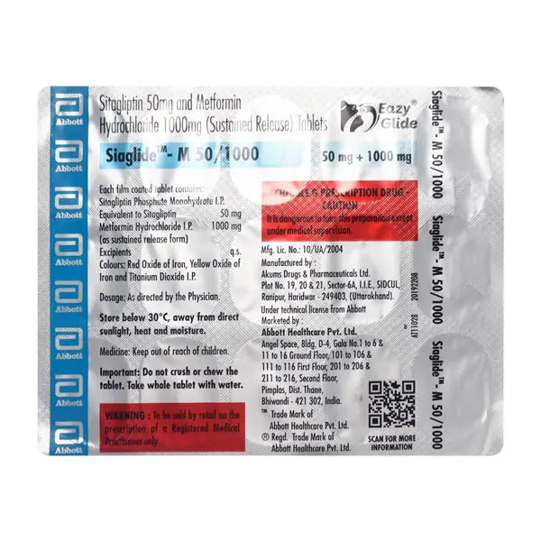 Siaglide M 50/1000mg Tablet 15s