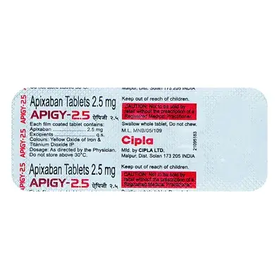 Apigy 2.5mg Tablet 10s