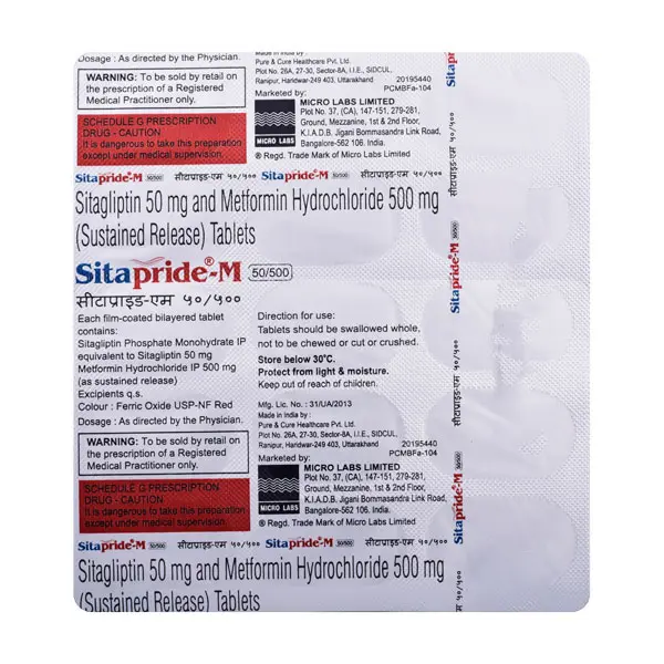 Sitapride M 50/500mg Tablet 15s