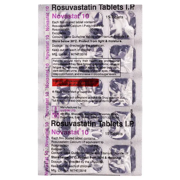 Novastat 10mg Tablet