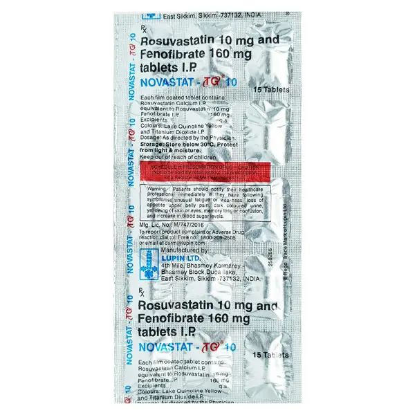 Novastat TG 10mg Tablet