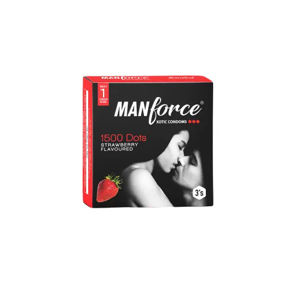 Manforce Xotic Condom Strawberry 3s