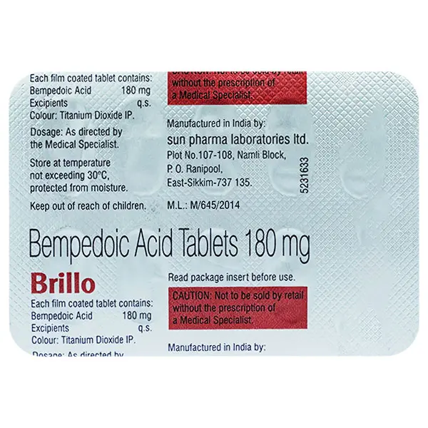Brillo 180mg Tablet 10s