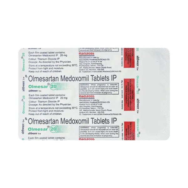 Olmesar 20mg Tablet 15s