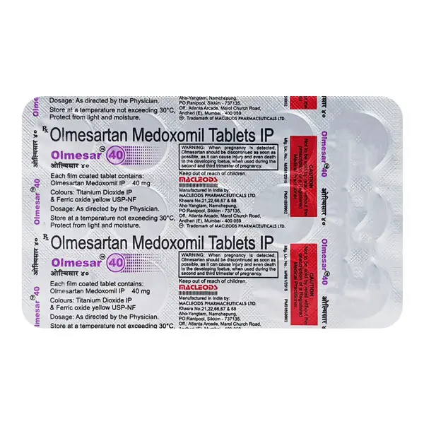 Olmesar 40mg Tablet 15s