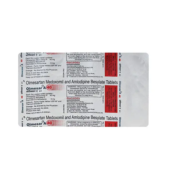 Olmesar A 40mg Tablet 15s