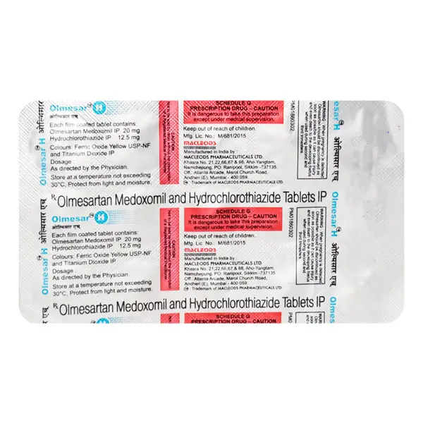 Olmesar H 20mg Tablet 15s