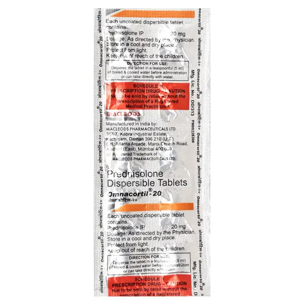 Omnacortil 20mg Tablet 10s