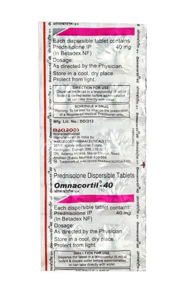 Omnacortil 40mg Tablet 10s