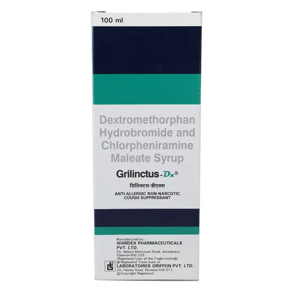 Grilinctus DX Syrup (Chlorpheniramine Maleate 2mg + Dextromethorphan Hydrobromide 10mg)