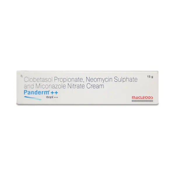Panderm ++ Cream (Terbinafine 1% w/w + Clobetasol 0.05% w/w + Ofloxacin 0.75% w/w + Ornidazole 2% w/w)