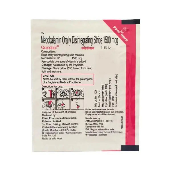 Quicobal 1500mcg 1strip