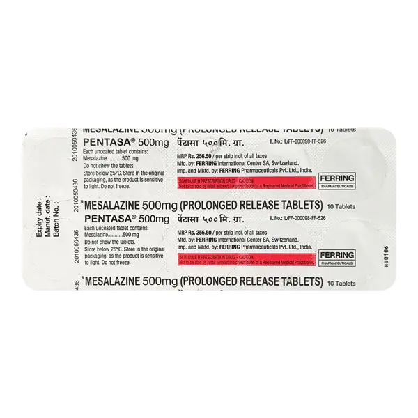 Pentasa 500mg Tablet 10s