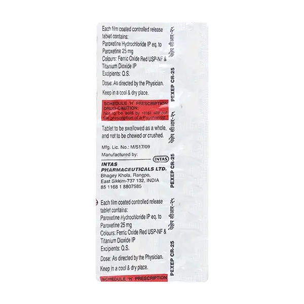 Pexep CR 25mg Tablet 10s