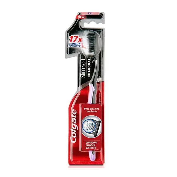 Colgate Slim Soft Charcoal Toothbrush 1s